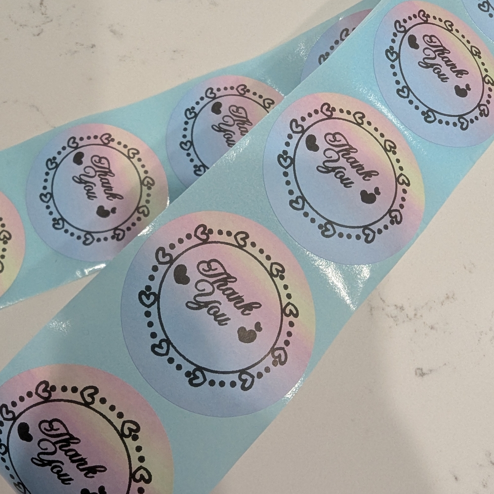 Thank You OR QR  Stickers  color may vary